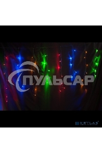 Гирлянда Neon-night Айсикл (бахрома) светодиодный, 1,8 х 0,5 м, прозрачный провод, 230 В, диоды RGB