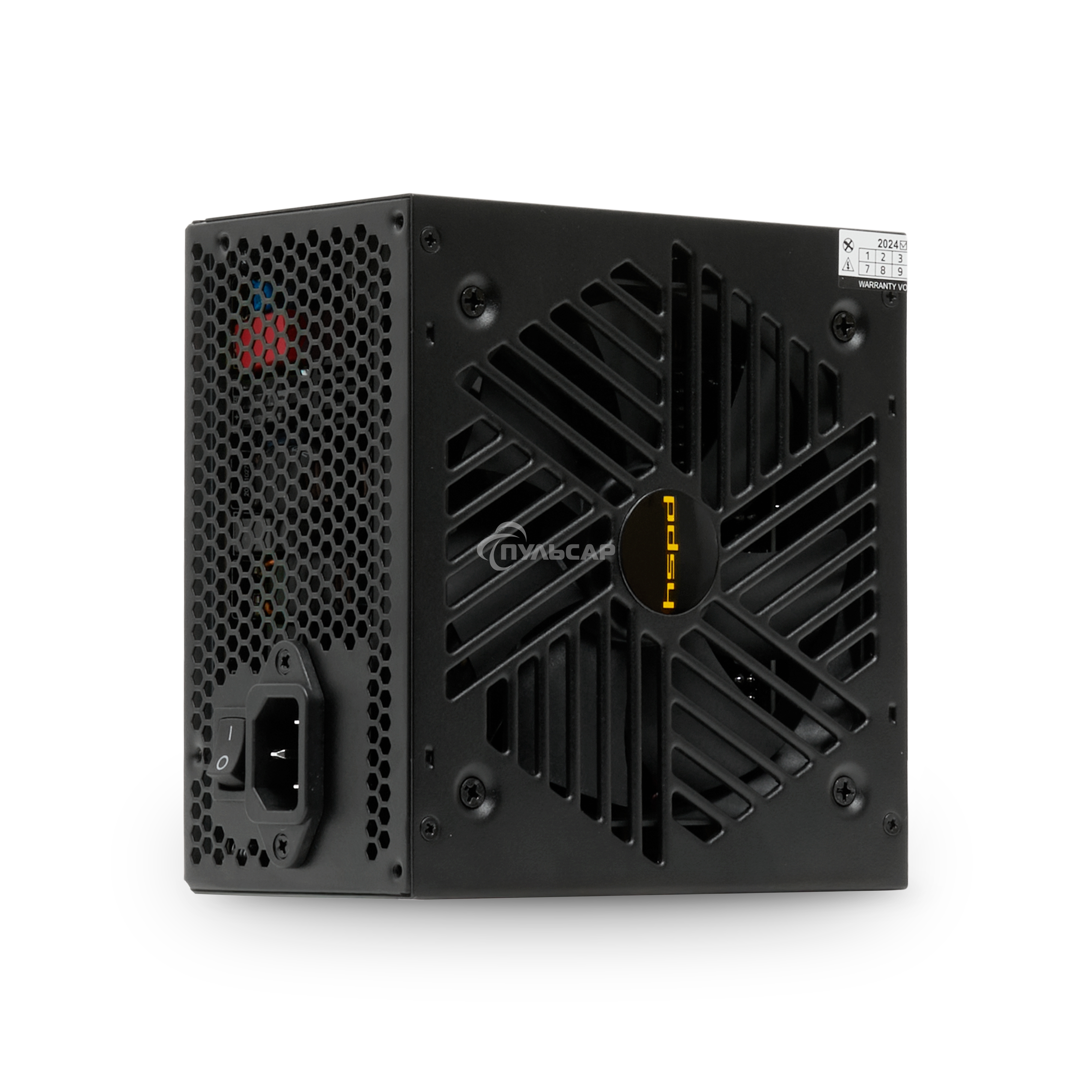 Блок питания HSPD, 850W 80 PLUS Gold (ATX, 2.52, Full modular, 1x24(20+4)pin mesh 550мм, 1xCPU*2 8(4+4)pin 650+150мм, 2xPCIe*2 8(6+2)pin 500+150мм, 2xSATA*3 450+150+150мм, 1xMOLEX4pin*3 450+150+150мм, Active, 120x120мм, 150x140x86мм, APFC, OVP, UVP, SCP, 