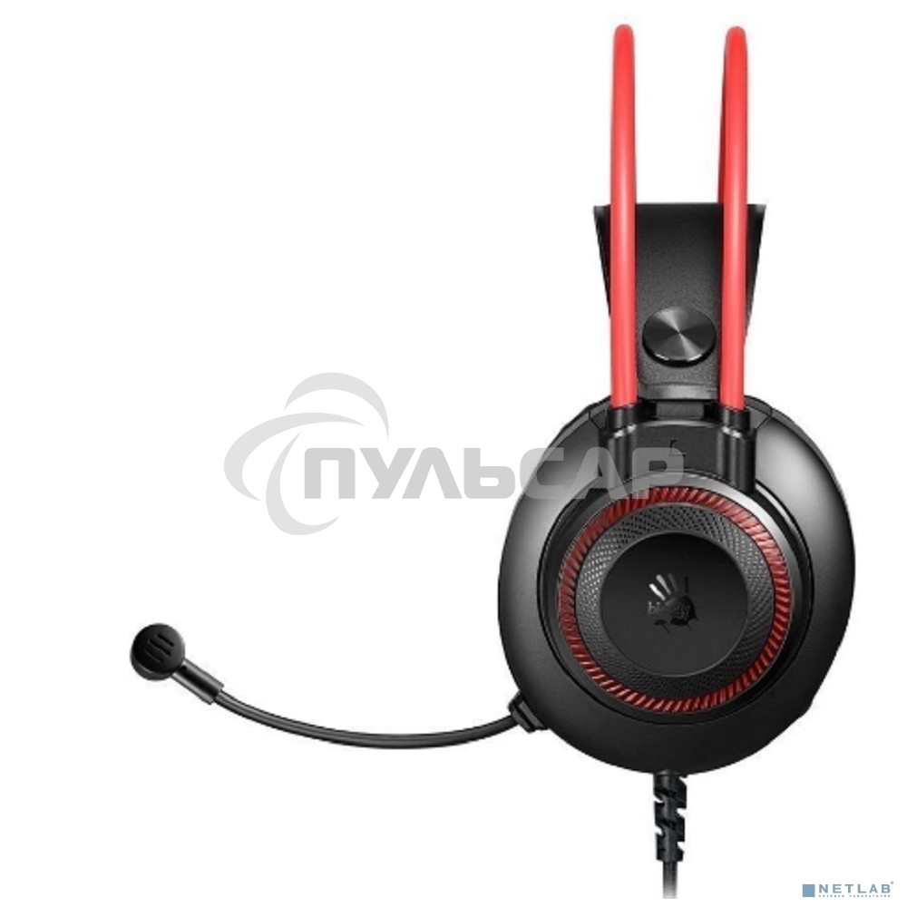Наушники с микрофоном A4Tech Bloody G200S черный/красный 2м мониторные USB оголовье (G200S USB/ BLACK +RED)