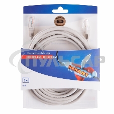 Пaтч-корд Rexant U/UTP, кат.5e, RJ45-RJ45, неэкранированный, PVC серый, 5м Пaтч-корд Rexant U/UTP, кат.5e, RJ45-RJ45, неэкранированный, PVC серый, 5м