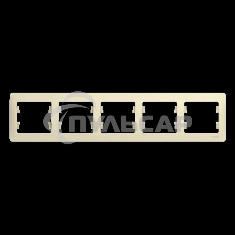 Рамка 5-м Glossa горизонт. беж. SchE GSL000205