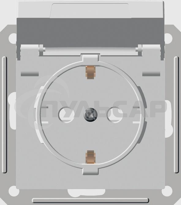 Розетка 1-м СП W59aqua 16А защ. шторки с заземл. бел. IP44 SchE RS16-152B-18
