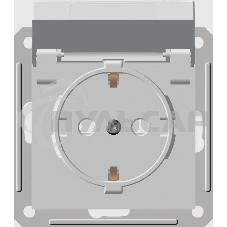 Розетка 1-м СП W59aqua 16А защ. шторки с заземл. бел. IP44 SchE RS16-152B-18