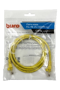 Патч-корд Buro UTP cat5E 1.5м желтый RJ-45 (m)-RJ-45 (m)
