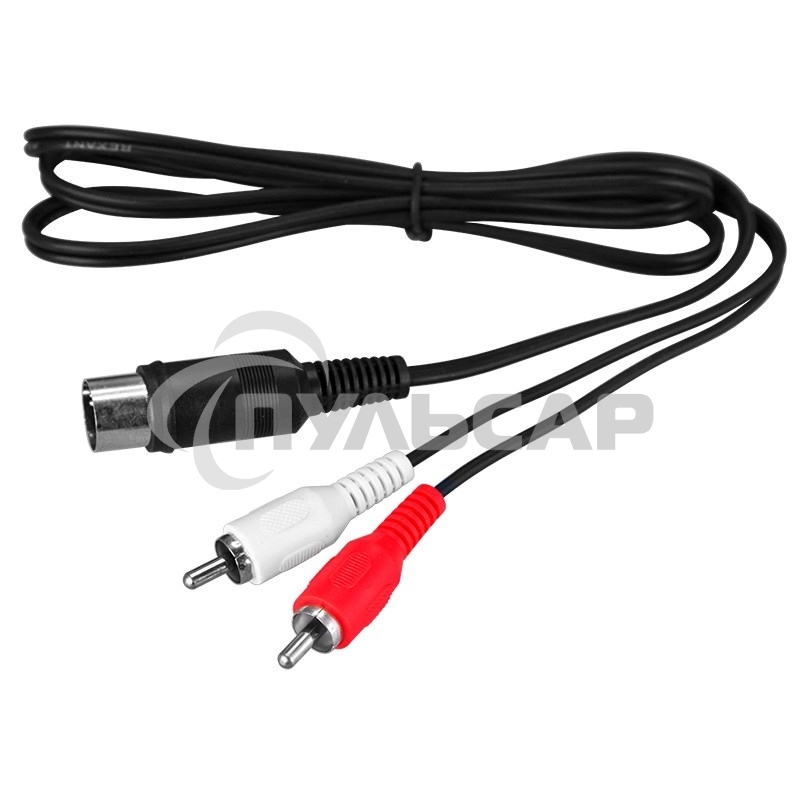 Шнур DIN 5 Pin - 2 RCA, длина 1,2 метра Rexant