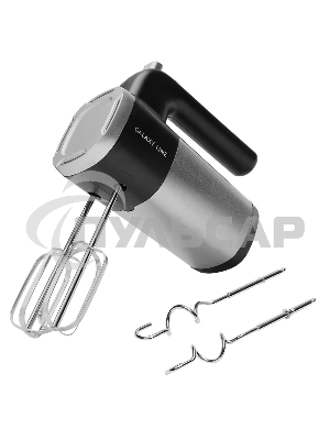 Миксер электрический Galaxy Line GL 2226, черный с серебристым, ручной, 700 Вт, 5 скоростей + режим 