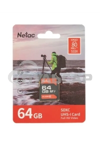 Флеш карта SDHC 64Gb Netac Class 10 UHS-I U1 P600 NT02P600STN-064G-R