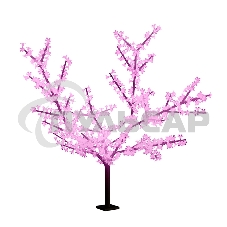 Светодиодное дерево Neon-night Сакура, высота 2,4м, диаметр кроны 2,0м, розовые светодиоды, IP65, понижающий трансформатор в комплекте