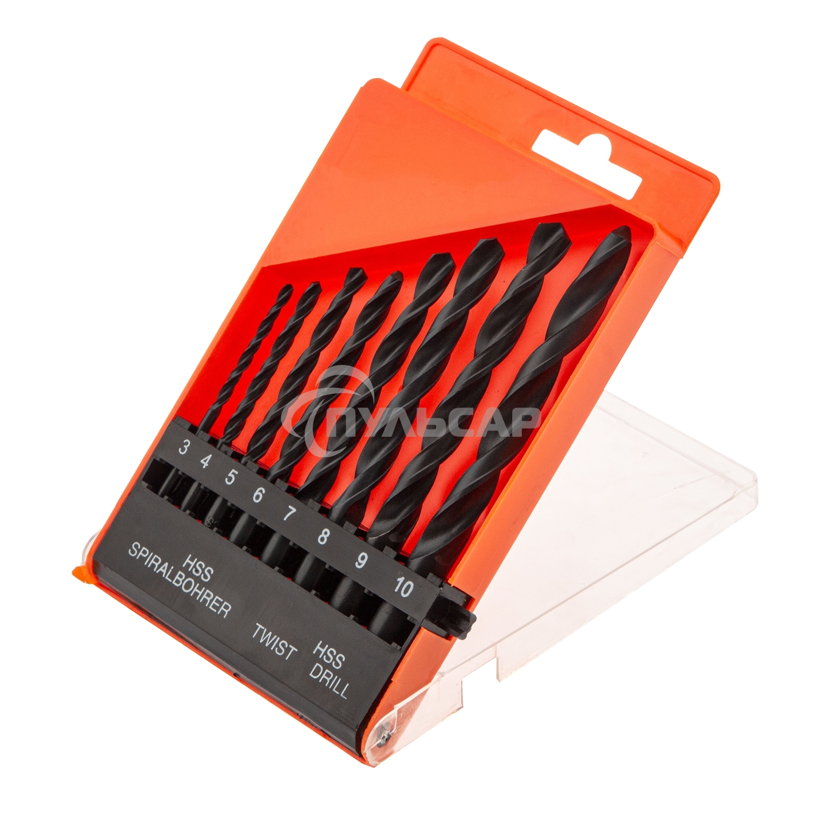 Набор сверл по металлу SPARTA,3-10 мм, HSS,8 шт.цилиндрический хвостовик 723205