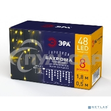 ENIB-01B Гирлянда LED Бахрома 1,8 м*0,5 теплый свет 8 режимов 220V, IP20 (100/800) Б0041899 ЭРА