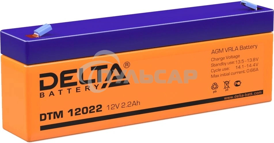 Батарея Delta DTM 12022 (12V, 2.2Ah)