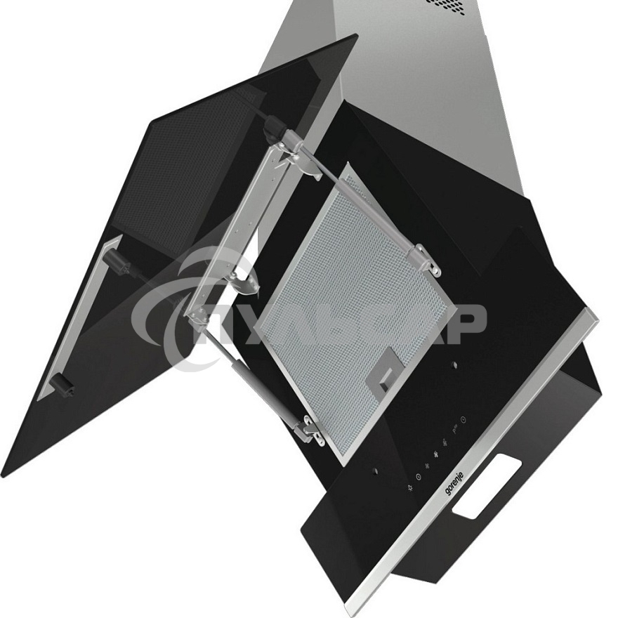 Вытяжка наклонная Gorenje WHI649X21P черный/серебристый, 60 см, 740 куб. м/ч, 67 дБ