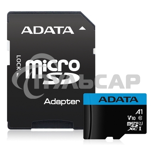 Флеш карта microSD 256Gb ADATA microSDHC Class 10 UHS-I A1 100/25 MB/s (SD адаптер)