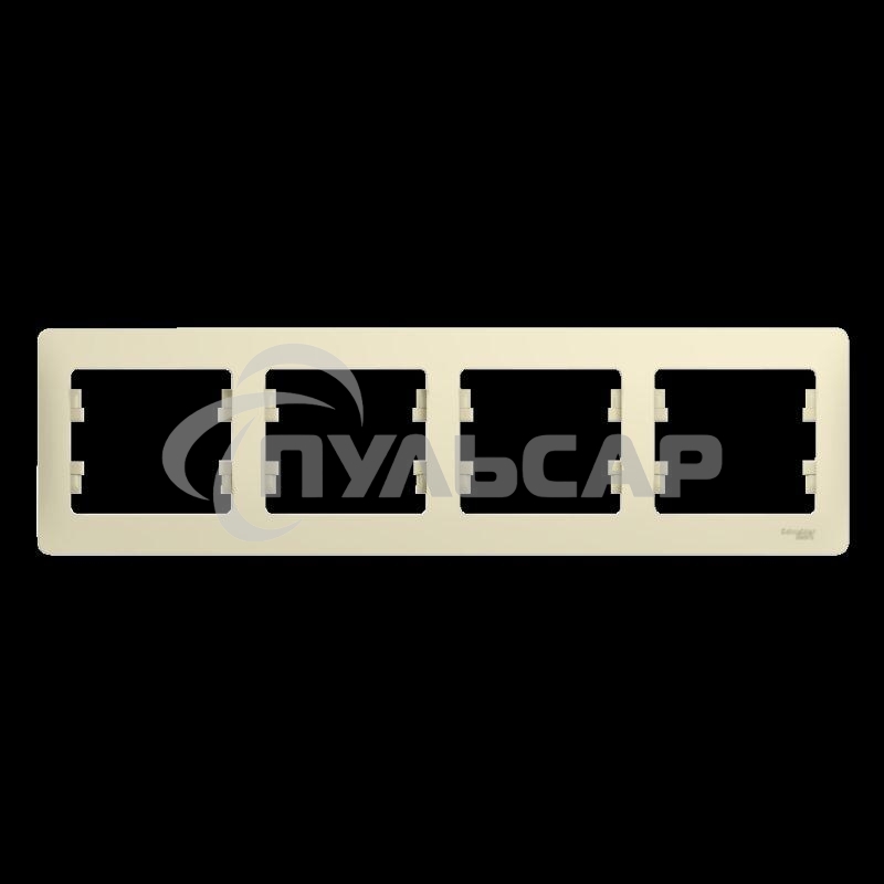 Рамка 4-м Glossa горизонт. беж. SchE GSL000204