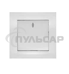 Выключатель проходной 1-кл. СП Бриллиант 10А IP20 белый Universal 7947373