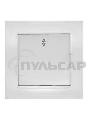 Выключатель проходной 1-кл. СП Бриллиант 10А IP20 белый Universal 7947373