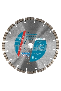 Диск алмазный ф230х22,2мм, лазерная приварка турбо-сегментов, сухое резание Gross
