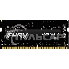Оперативная память Kingston Fury Impact, DDR4, 8Gb (1x8Gb), 3200MHz, CL20, SO-DIMM