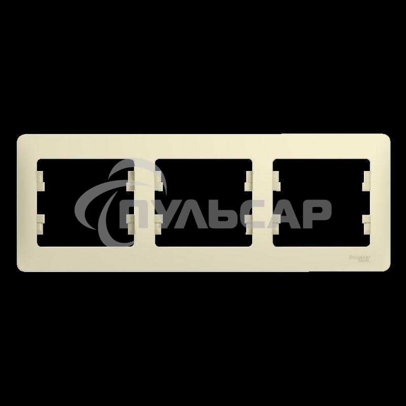 Рамка 3-м Glossa горизонт. беж. SchE GSL000203