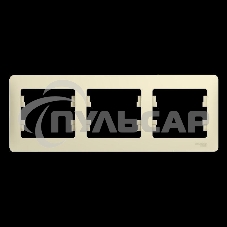 Рамка 3-м Glossa горизонт. беж. SchE GSL000203