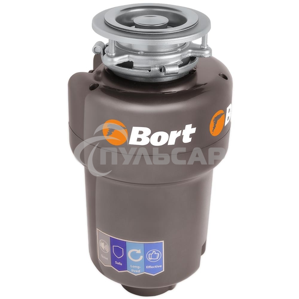 Измельчитель пищевых отходов Bort TITAN 5000 (Control) Мощность л.с. 0,75 ; 560 Вт; 5,2 кг/мин; 3200 об/мин; 1400 мл; Металл ; набор аксессуаров 5 шт [93410259]