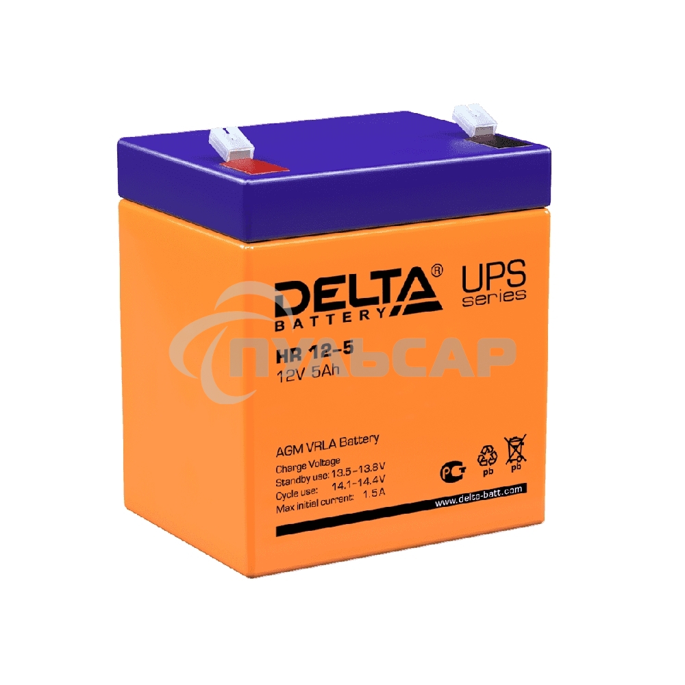 Батарея Delta HR 12-5 (12V, 5Ah)