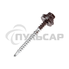 Саморез кровельный KRANZ 4,8х50, окрашенный RAL 8017, короб (150 шт/уп)