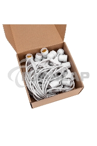 Гирлянда Neon-night Белт-Лайт 20м, белый каучук, шаг 50см, 40 подвесных патронов, IP44