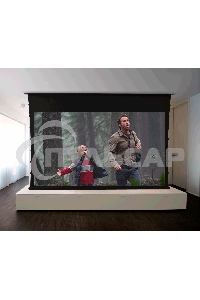 Экран для проектора S'OK SCPSMC-221X125ED45GF для встраивания в потолок моторизованный 100'' с боковым натяжением, полотно Grey Fiberglass, экстрадроп 45см