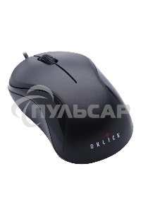 Мышь проводная Oklick 115S черный, 1200 dpi, USB, кнопки - 3