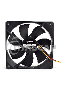 Вентилятор для корпуса Gembird 17609 черный, 120 мм, 2500 об/мин, 47 дБ, 3 pin