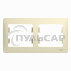 Рамка 2-м Glossa горизонт. беж. SchE GSL000202
