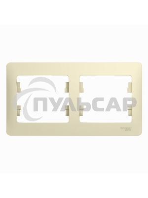 Рамка 2-м Glossa горизонт. беж. SchE GSL000202