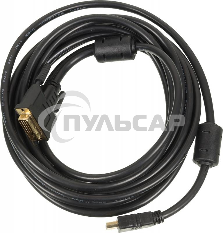 Кабель Ningbo DVI-D/HDMI 24M/19M 5m позолоченные контакты ферритовые кольца