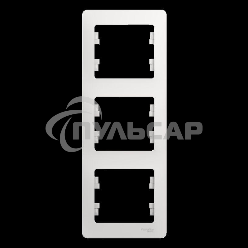 Рамка 3-м Glossa верт. бел. SchE GSL000107