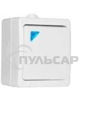 Выключатель 1-кл. ОП Аллегро с подствет. 10А IP54 белый UNIVersal 5563477