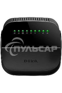 Роутер беспроводной D-Link DSL-2640U/R1A ADSL2+ черный (Annex A)