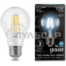 Лампа светодиодная Gauss Filament А60 E27 10Вт 4100К