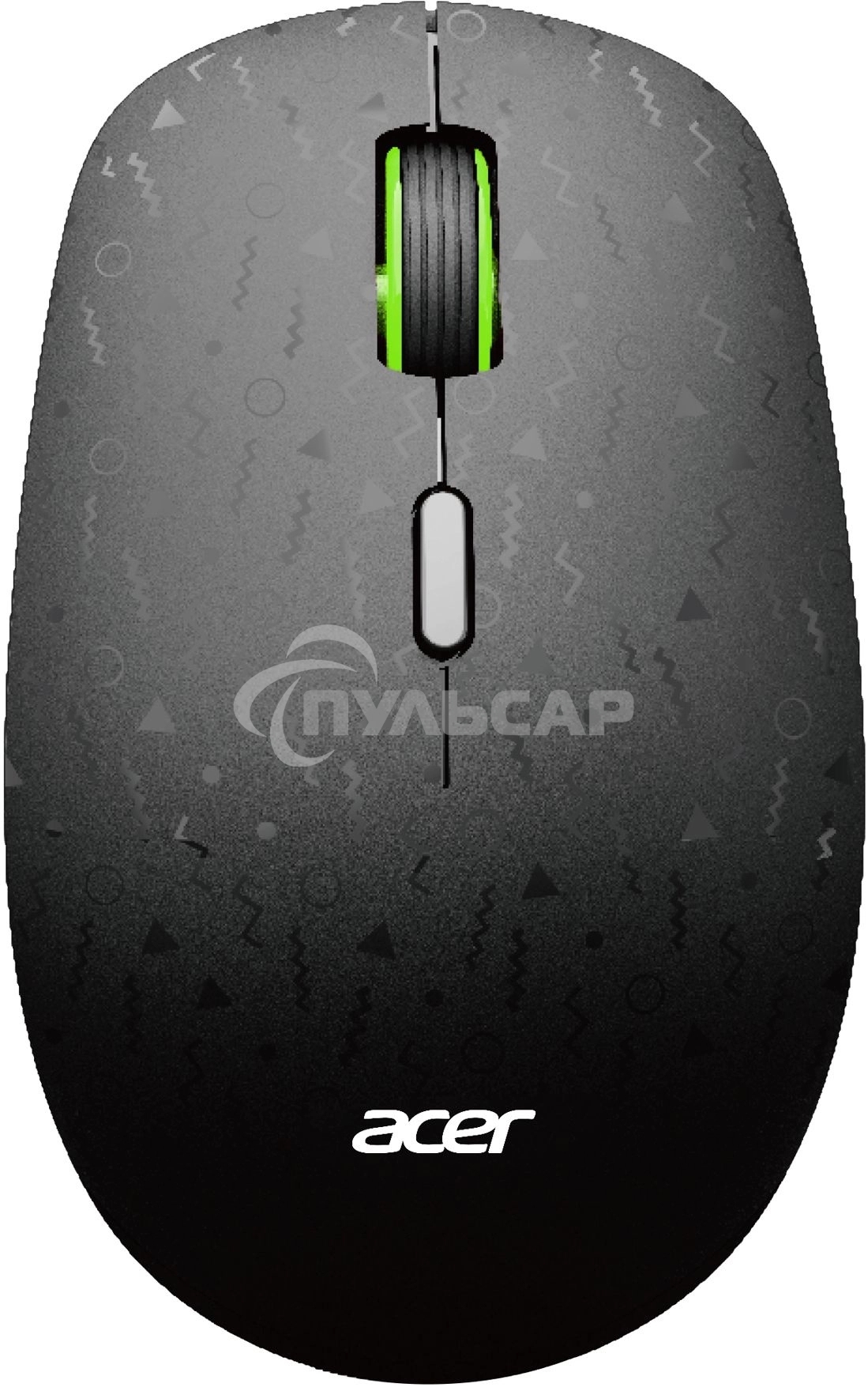 Мышь беспроводная Acer OMR307 черный, 1600 dpi, радиоканал, USB, кнопки - 4