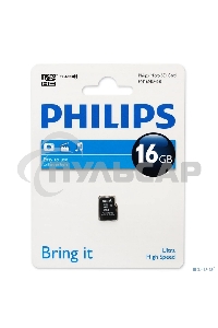 Флеш карта microSD 16Gb PHILIPS microSDHC Class 10