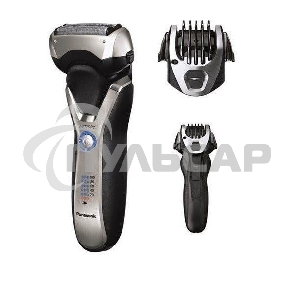 Электробритва сетчатая Panasonic ES-RT77-S520 реж.эл.:3 питан.:аккум. серебристый/черный
