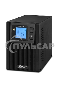 Источник бесперебойного питания PowerMan Online 1000 PLUS (1000ВА/800Вт, Online-Double conversion/LCD Display/USB/Software/RJ11/45,RS-232)