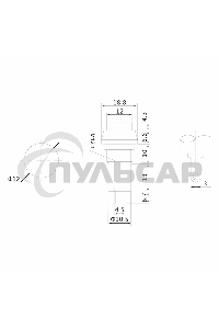 Выключатель-кнопка Rexant 250V 1А (2с) (ON)-OFF Б/Фикс красная