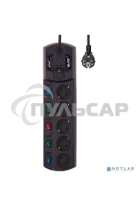 Сетевой фильтр Most EHV 2м (5 розеток) черный (коробка)