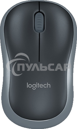 Мышь беспроводная Logitech M185 серый/черный, 1000 dpi, радиоканал, USB, кнопки - 3