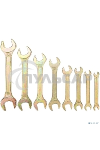 Набор ключей рожковых Rexant (6х7-20х22 мм), 8 шт., желтый цинк