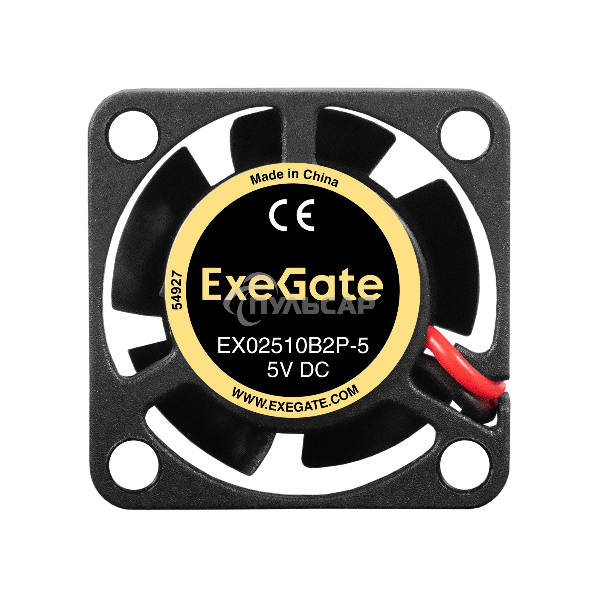 Вентилятор для корпуса ExeGate EX02510B2P-5 черный, 25 мм, 10500 об/мин, 22.5 дБ, 2 pin