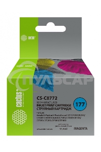 Картридж струйный Cactus CS-C8772 №177 пурпурный (11,4 ml) для HP PS 3213/3313/8253/C5183/C6183/C6283/C7183/C7283/C8183/D7163/D7263/D7363/D7463