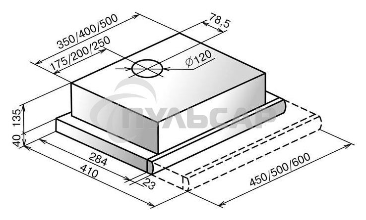 Вытяжка встраиваемая Elikor Интегра 60Н-400-В2Л нержавеющая сталь, 60 см, 400 куб. м/ч, 55 дБ