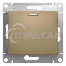 Механизм выключателя 1-кл. СП GLOSSA 10А IP20 10AX с подсветкой титан SchE GSL000413